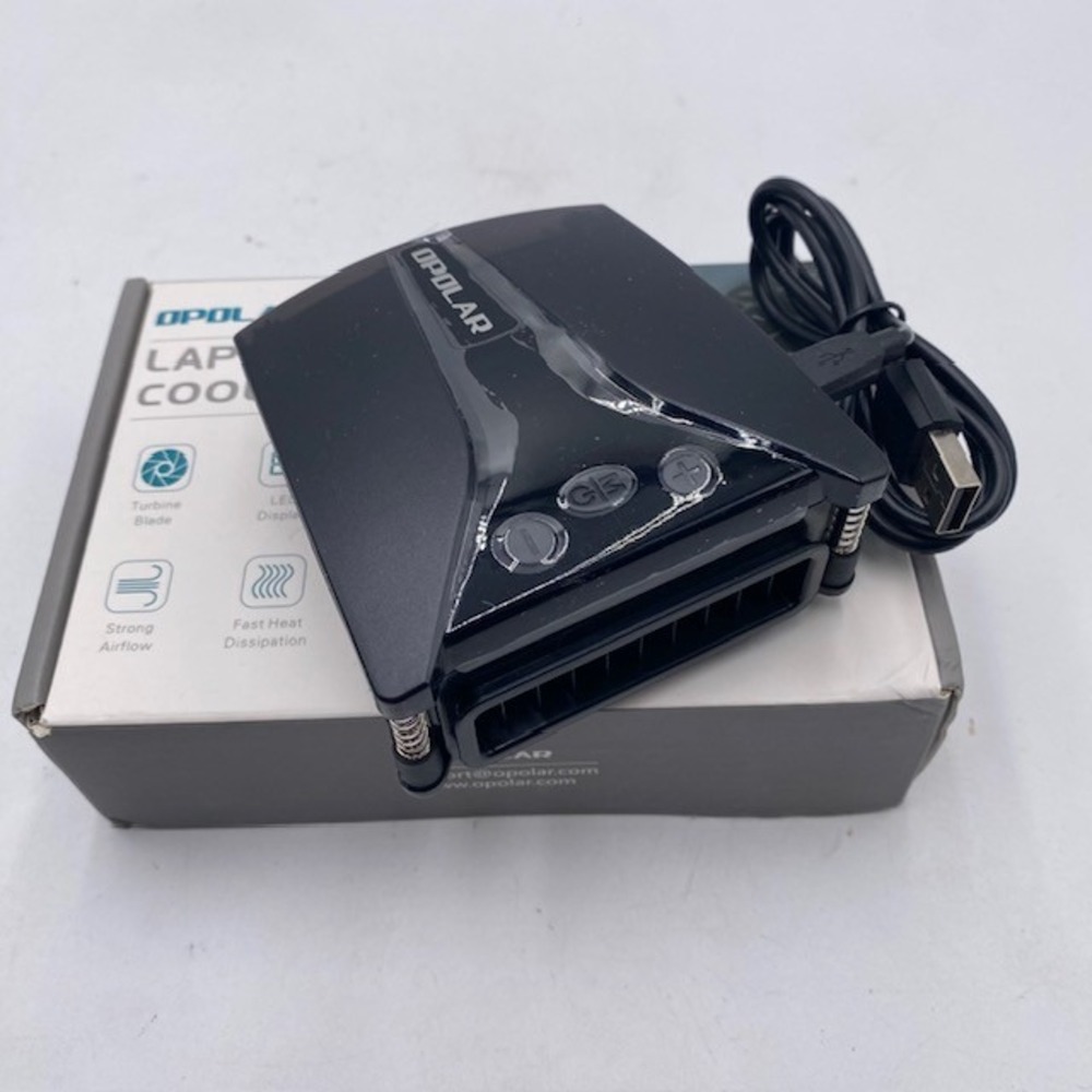 OPOLAR Laptop Cooler Vacuum Fan Black USB LED Temp Display Gaming PC Accessory